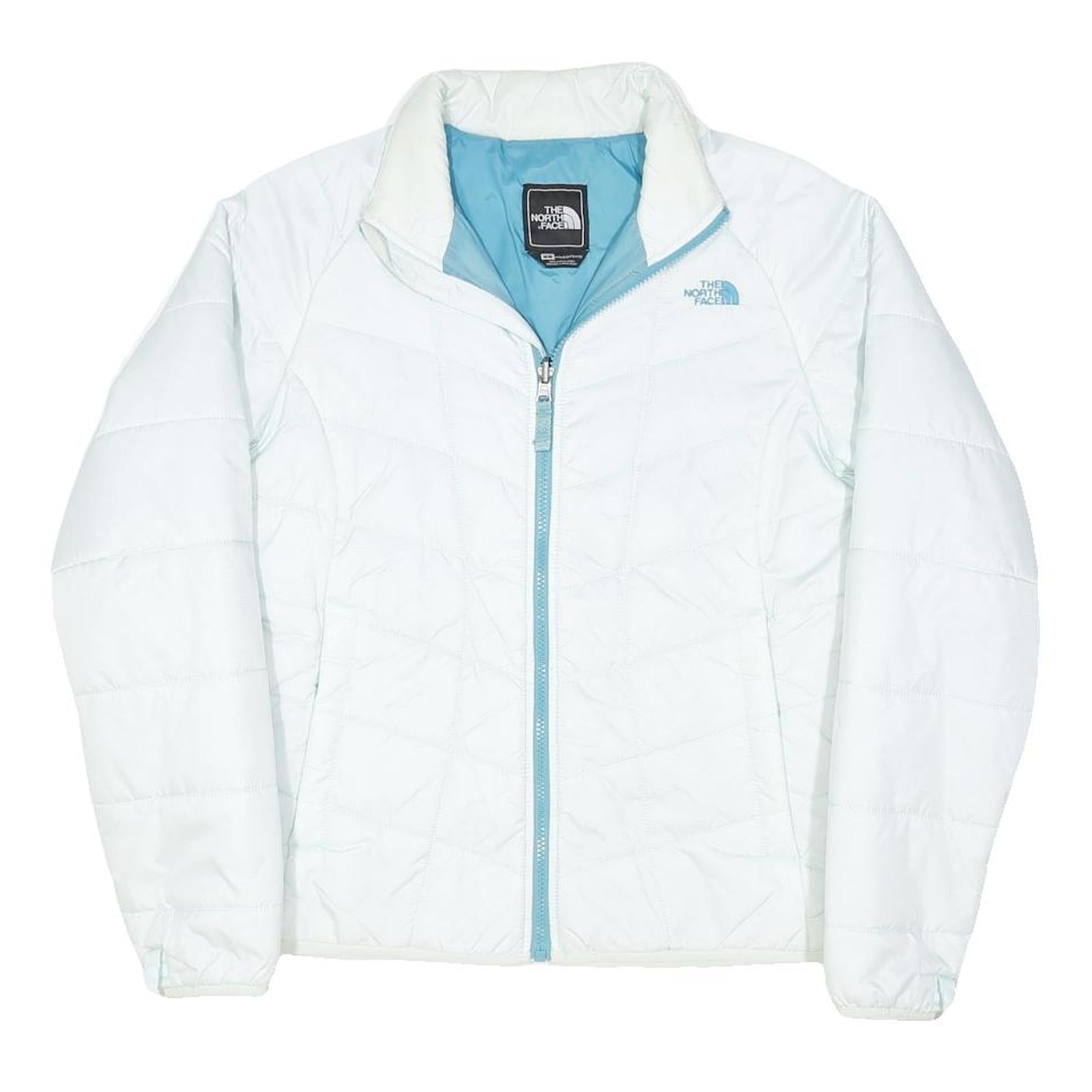 THE NORTH FACE Womens White Zip Jacket M Polyester Blend Outdoor Padded