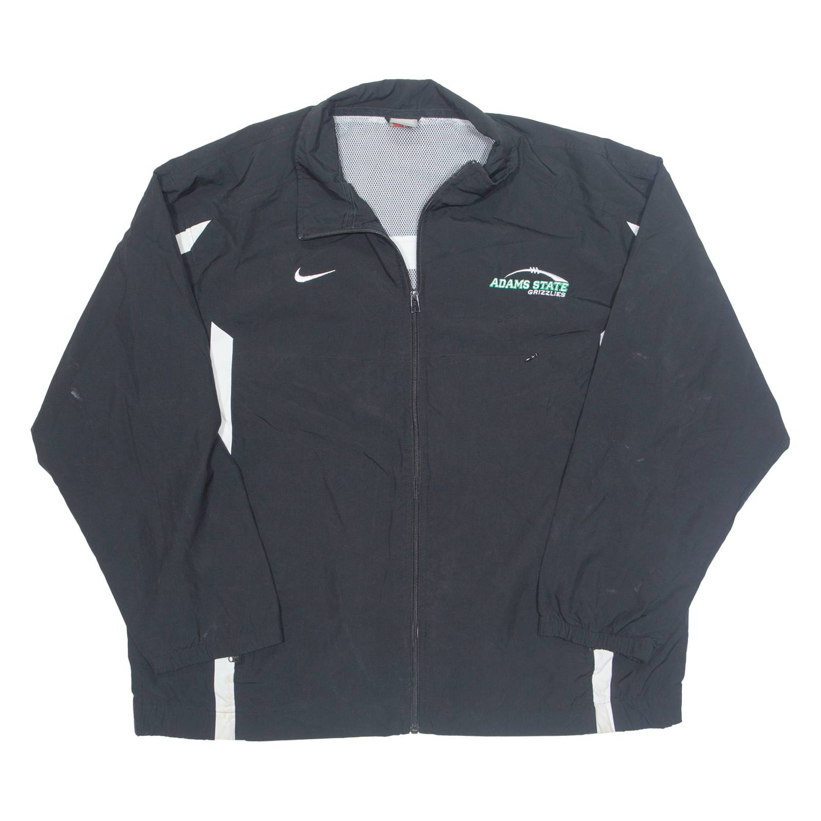 NIKE Mesh Lined Mens Track Jacket Black 90s XL