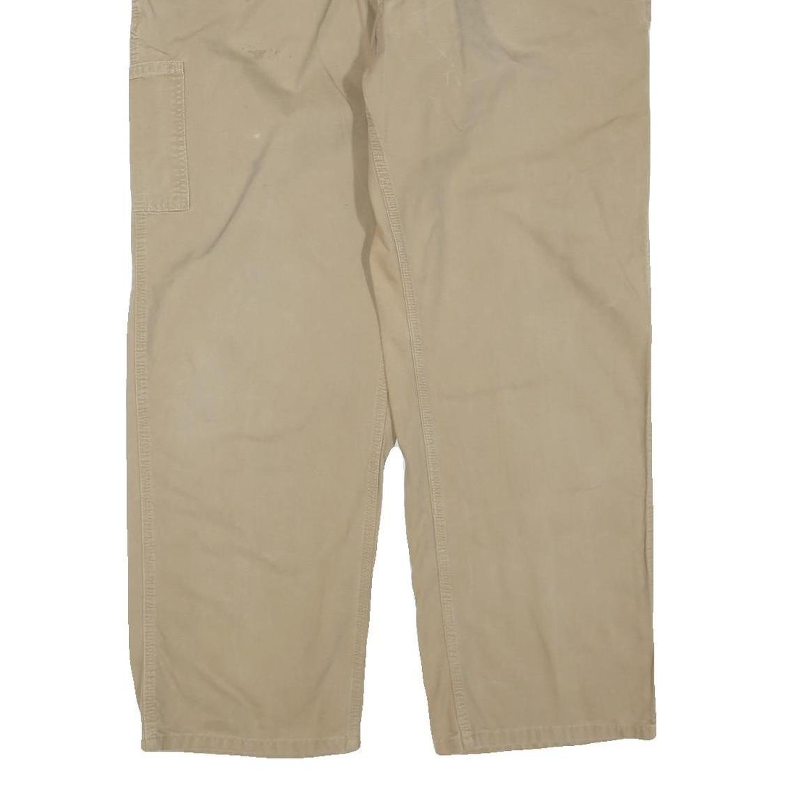 CARHARTT Mens Regular Fit Beige Cotton Blend Trousers W40 L32 Workwear Utility