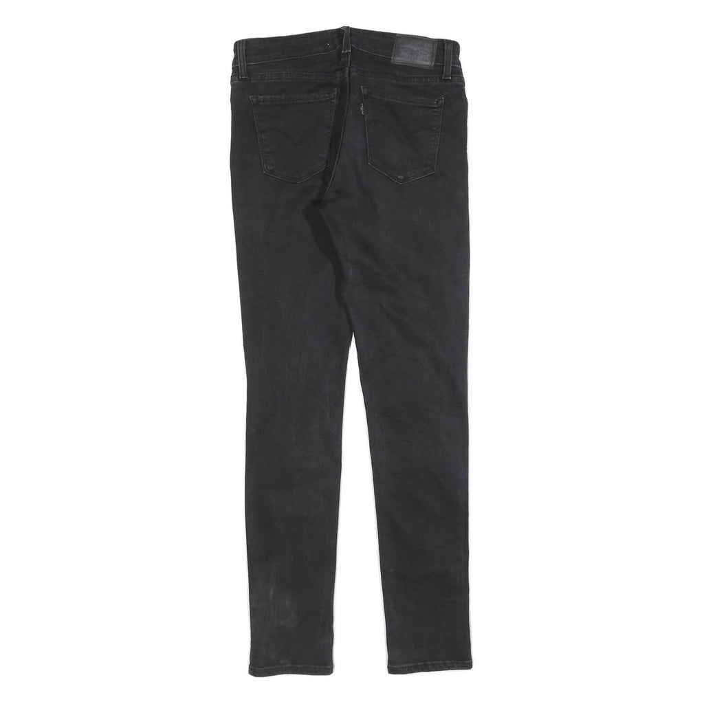 LEVI'S 711 Womens Black Slim Skinny Denim Medium W27 L30 Slim Fit Stretch Jeans