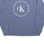 CALVIN KLEIN JEANS Womens Blue Ck Circle Logo Crew Neck M Sweatshirt