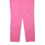 TOMMY HILFIGER Womens Slim Pink Cotton Blend Zip Trousers W34 L30 Casual