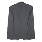 LAUREN RALPH LAUREN Mens Grey Wool Pinstripe Classic Jacket XL Woven Tailored