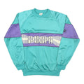PUMA Womens Turquoise & Purple Sweatshirt Crew Neck L Retro Logo