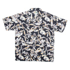 CASUAL LAND Mens Shirt Black Crazy Pattern L