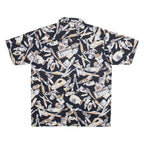 CASUAL LAND Mens Shirt Black Crazy Pattern L
