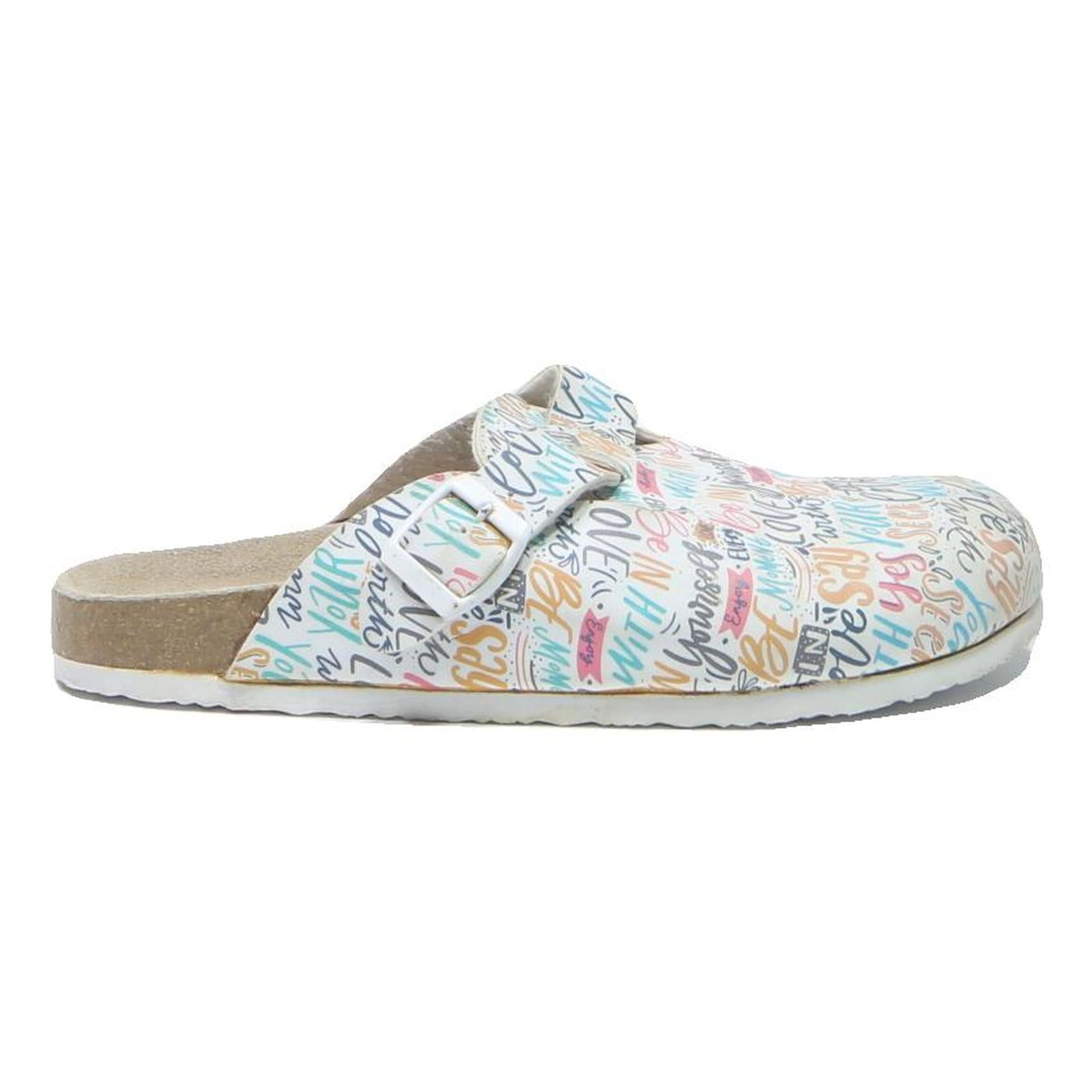 RE-LAXX Womens Graphic Print Womens Leather Buckle Mule Shoes UK 6 Comfortable
