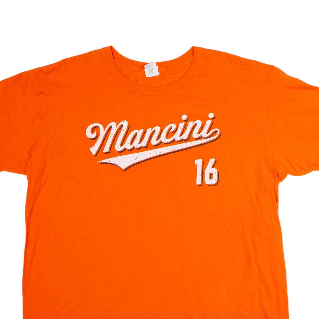 GILDAN Baltimore Orioles Mancini #16 Mens T-Shirt Orange USA Crew Neck XL