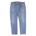 LEVI'S 505 Mens Jeans Blue Regular Straight Denim Medium W38 L32 Classic Zip