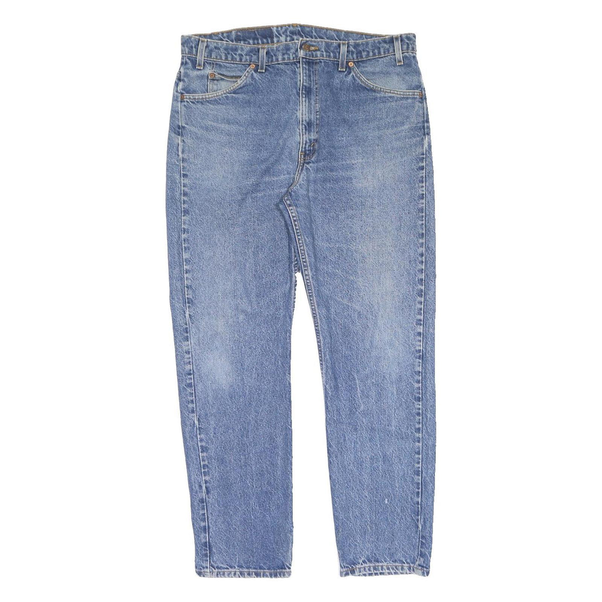 LEVI'S 505 Mens Jeans Blue Regular Straight Denim Medium W38 L32 Classic Zip