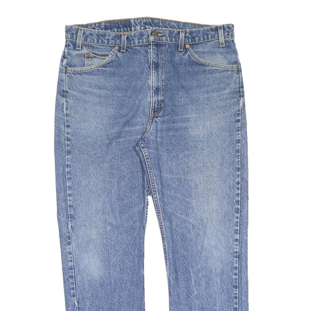 LEVI'S 505 Mens Jeans Blue Regular Straight Denim Medium W38 L32 Classic Zip