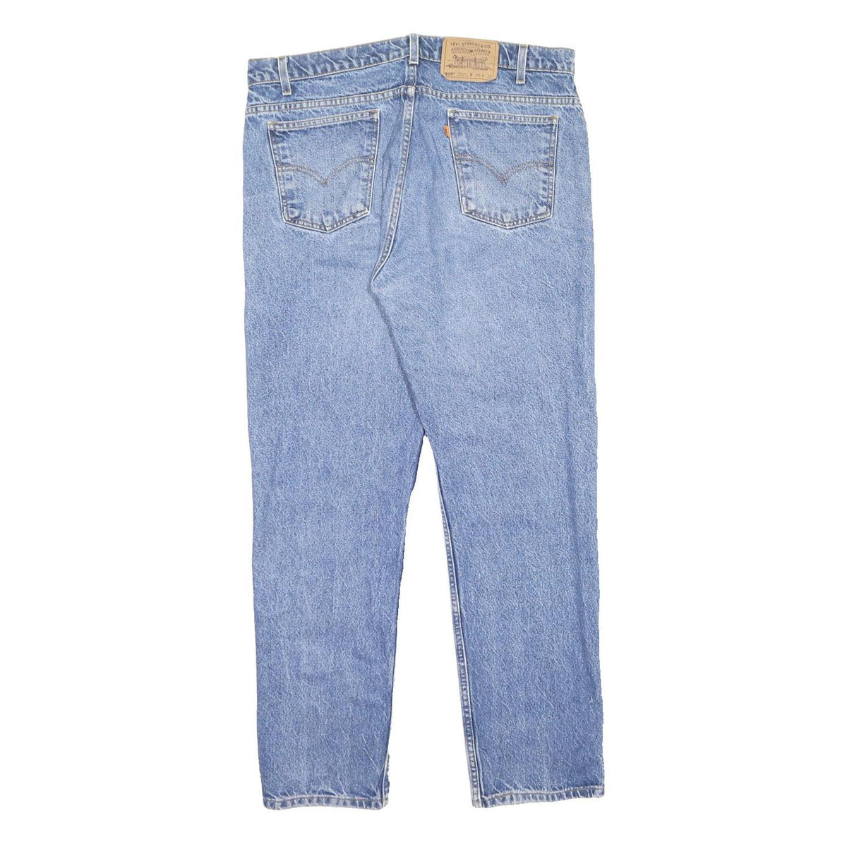 LEVI'S 505 Mens Jeans Blue Regular Straight Denim Medium W38 L32 Classic Zip