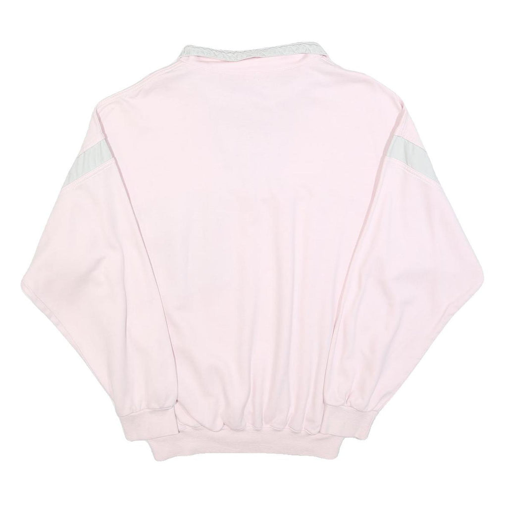 FADE OUT Womens Pink & Grey Collar L Sweatshirt Cotton Blend Pullover Horse