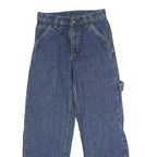 LEE Womens Blue Regular Straight Denim W26 L26 Workwear Carpenter Zip Jeans