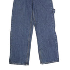 LEE Womens Blue Regular Straight Denim W26 L26 Workwear Carpenter Zip Jeans