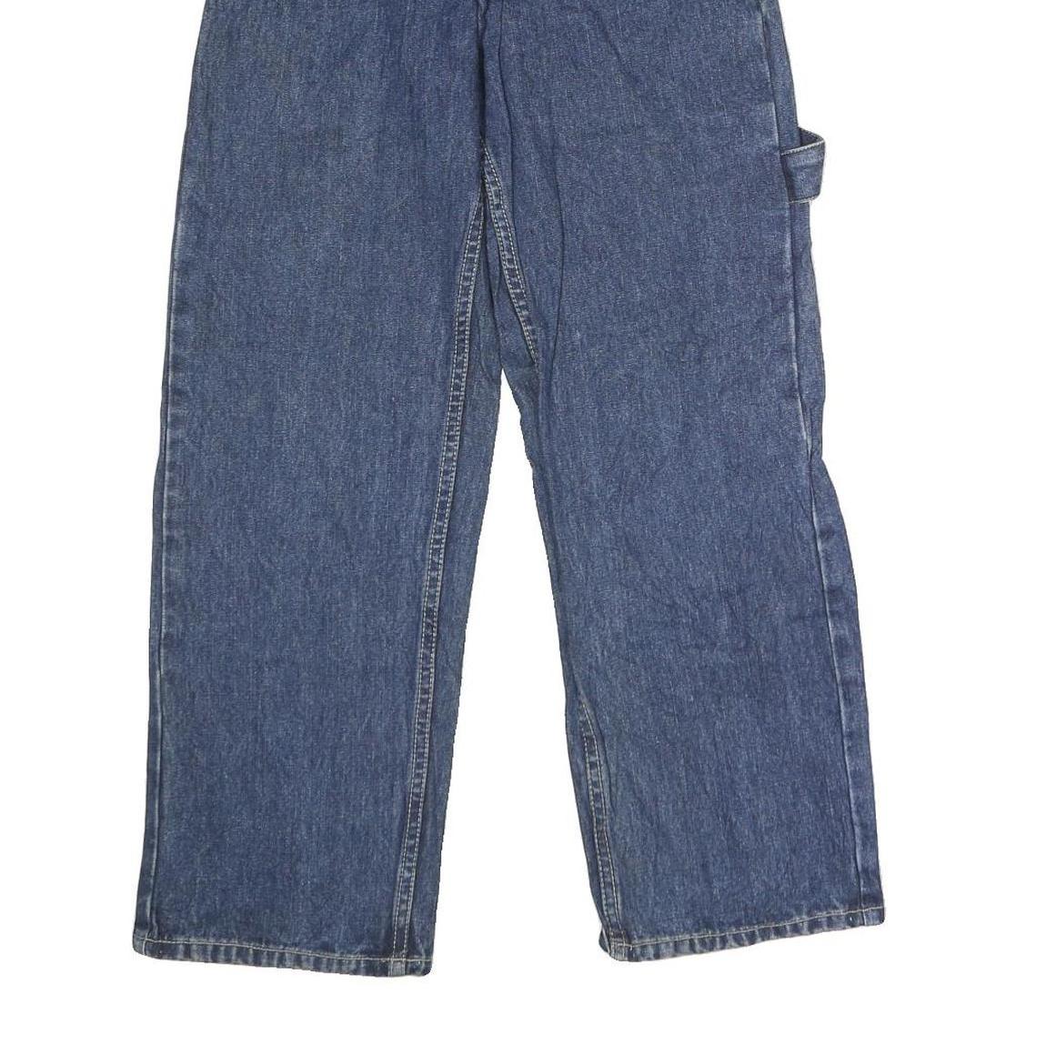 LEE Womens Blue Regular Straight Denim W26 L26 Workwear Carpenter Zip Jeans