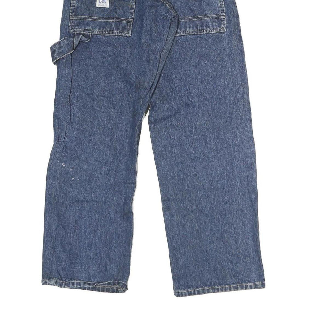 LEE Womens Blue Regular Straight Denim W26 L26 Workwear Carpenter Zip Jeans