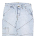 SOUTHERN Mens Light Blue Denim Casual Shorts M W32 Cotton Blend Relaxed Fit