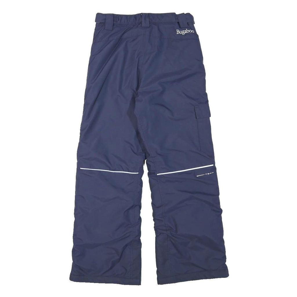 COLUMBIA Lined Womens Navy Relaxed Straight Trousers W25 L25 Outdoor Winter