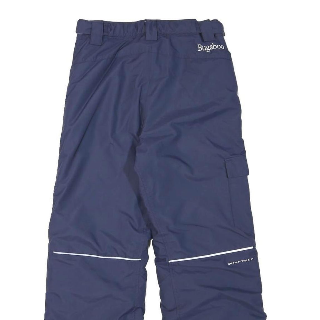 COLUMBIA Lined Womens Navy Relaxed Straight Trousers W25 L25 Outdoor Winter