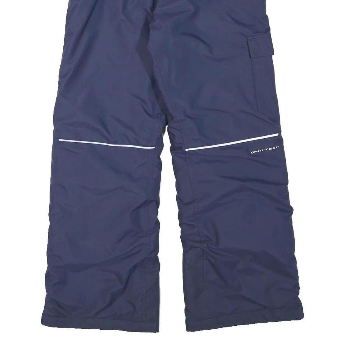 COLUMBIA Lined Womens Navy Relaxed Straight Trousers W25 L25 Outdoor Winter