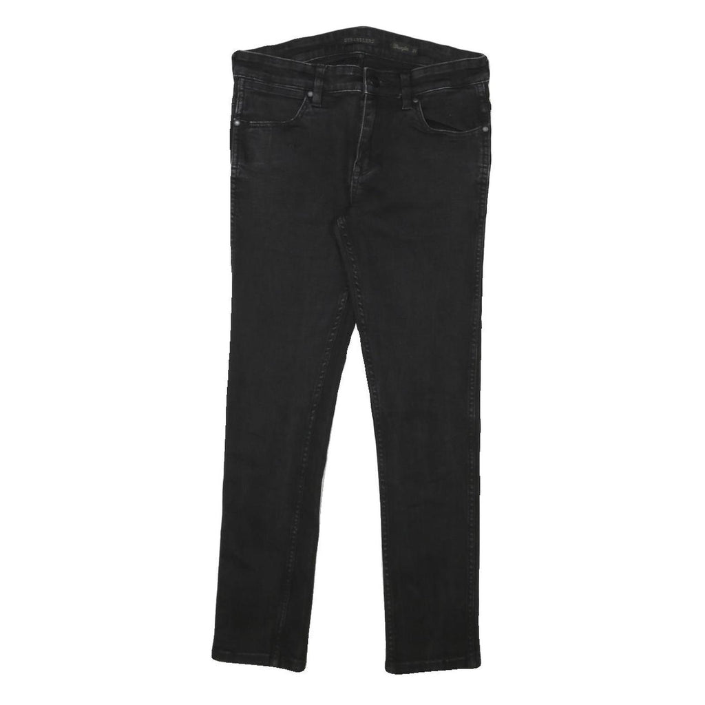 WRANGLER Womens Black Slim Skinny Denim Medium W27 L26 Zip Cotton Blend Jeans