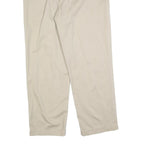 NAUTICA Mens Cotton Blend Beige Regular Straight Trousers W36 L30 Classic Zip