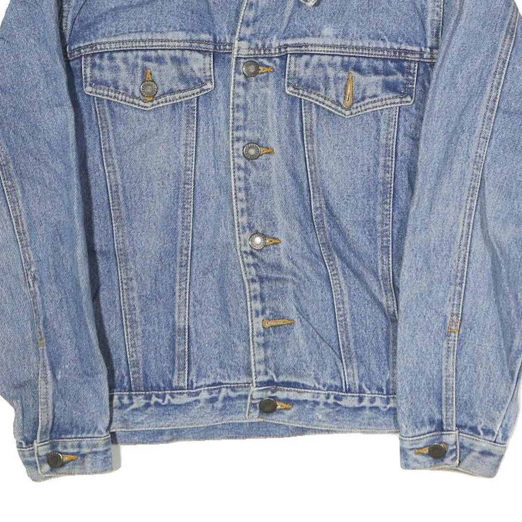 EXTRA Womens Blue Denim Cotton Button Jacket XS Classic Fit Casual