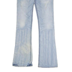 J & COMPANY Mens Regular Fit Bootcut Denim Light Blue W30 L34 Embroidered Back