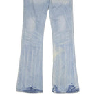 J & COMPANY Mens Regular Fit Bootcut Denim Light Blue W30 L34 Embroidered Back