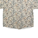 MORGAN CREEK Mens Beige & Brown Pattern Shirt XL Cotton Blend Relaxed Fit Wild