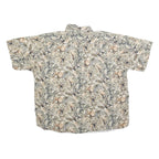 MORGAN CREEK Mens Beige & Brown Pattern Shirt XL Cotton Blend Relaxed Fit Wild