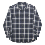 CARHARTT Mens Blue & Grey Check Shirt L Long Sleeve Cotton Workwear Casual
