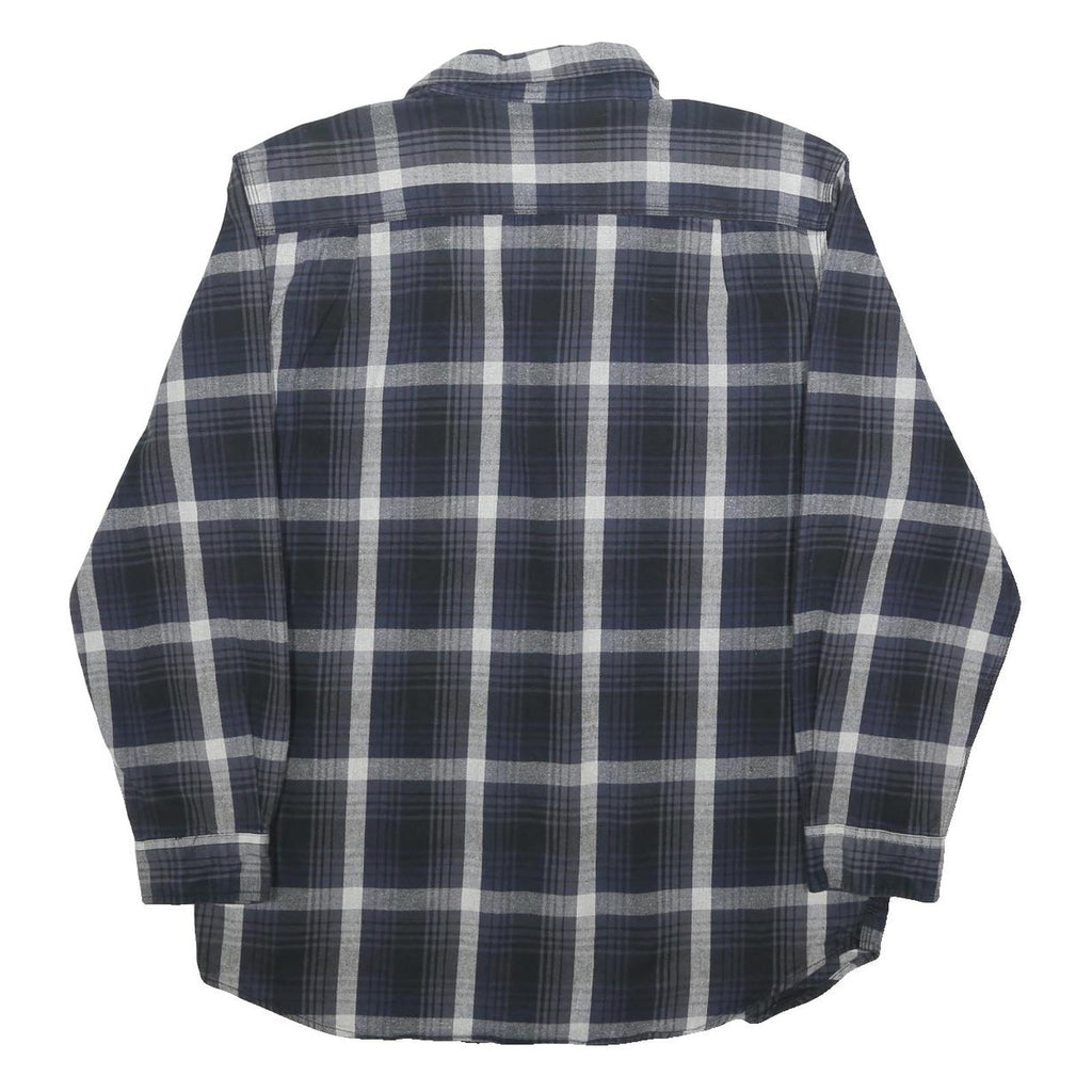 CARHARTT Mens Blue & Grey Check Shirt L Long Sleeve Cotton Workwear Casual