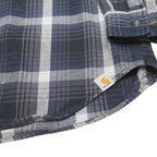 CARHARTT Mens Blue & Grey Check Shirt L Long Sleeve Cotton Workwear Casual