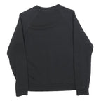 REEBOK Womens Black Crew Neck S Cotton Blend Logo Sweatshirt Casual