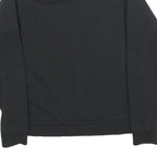 REEBOK Womens Black Crew Neck S Cotton Blend Logo Sweatshirt Casual