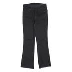 ALL SAINTS Womens Slim Black Jeans Denim Bootcut W27 L27 Raw Hem Zip