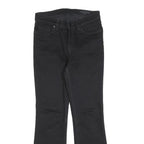 ALL SAINTS Womens Slim Black Jeans Denim Bootcut W27 L27 Raw Hem Zip