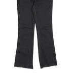 ALL SAINTS Womens Slim Black Jeans Denim Bootcut W27 L27 Raw Hem Zip