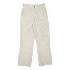 Womens Regular Fit Beige Polyester Blend Trousers W28 L29 Zip Plain