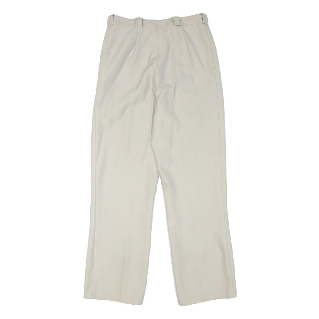 Womens Regular Fit Beige Polyester Blend Trousers W28 L29 Zip Plain