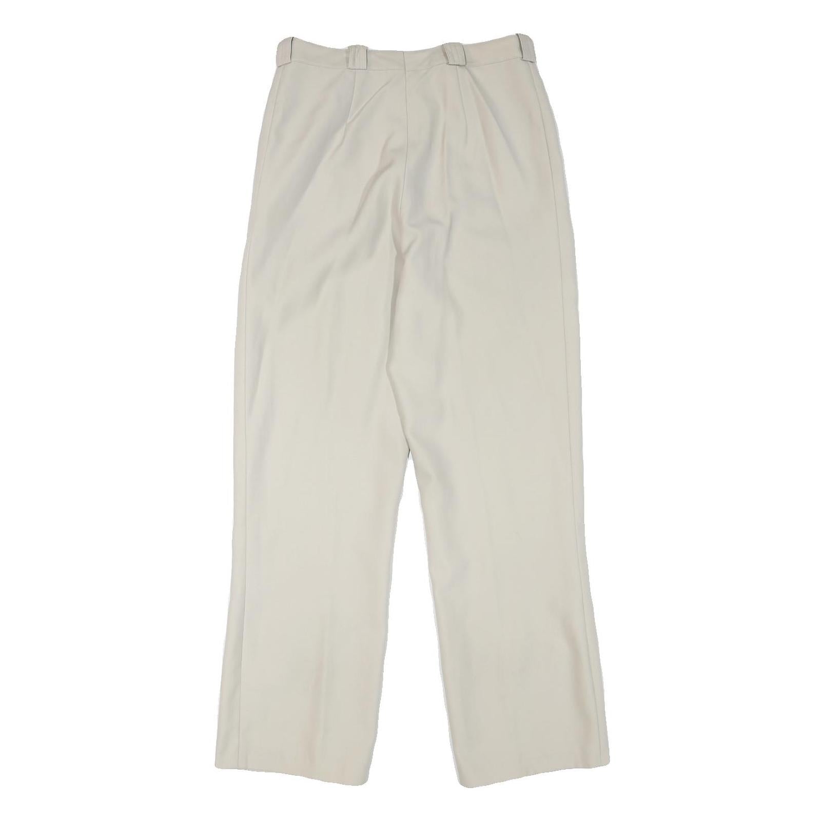Womens Regular Fit Beige Polyester Blend Trousers W28 L29 Zip Plain