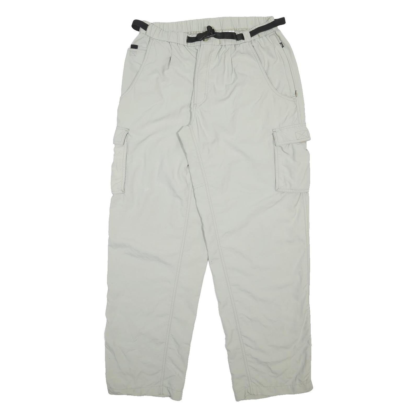 COLUMBIA Mens Nylon Grey Relaxed Cargo Trousers W30 L31 Outdoor Zip Pocket