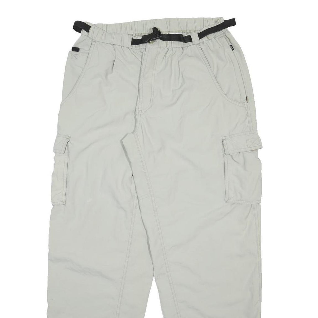 COLUMBIA Mens Nylon Grey Relaxed Cargo Trousers W30 L31 Outdoor Zip Pocket