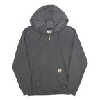 CARHARTT Mens Grey Full Zip Hoodie S Cotton Blend Casual Workwear