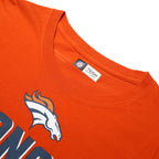 NFL Mens Orange Broncos Football Graphic T-Shirt XL Short Sleeve Crew Neck