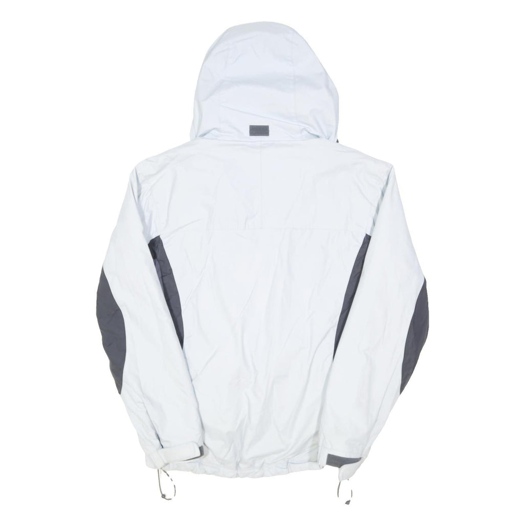 HELLY HANSEN Womens White & Grey Outdoor Jacket XS Polyester Blend Zip Hooded