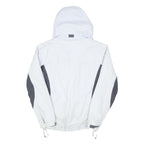HELLY HANSEN Womens White & Grey Outdoor Jacket XS Polyester Blend Zip Hooded