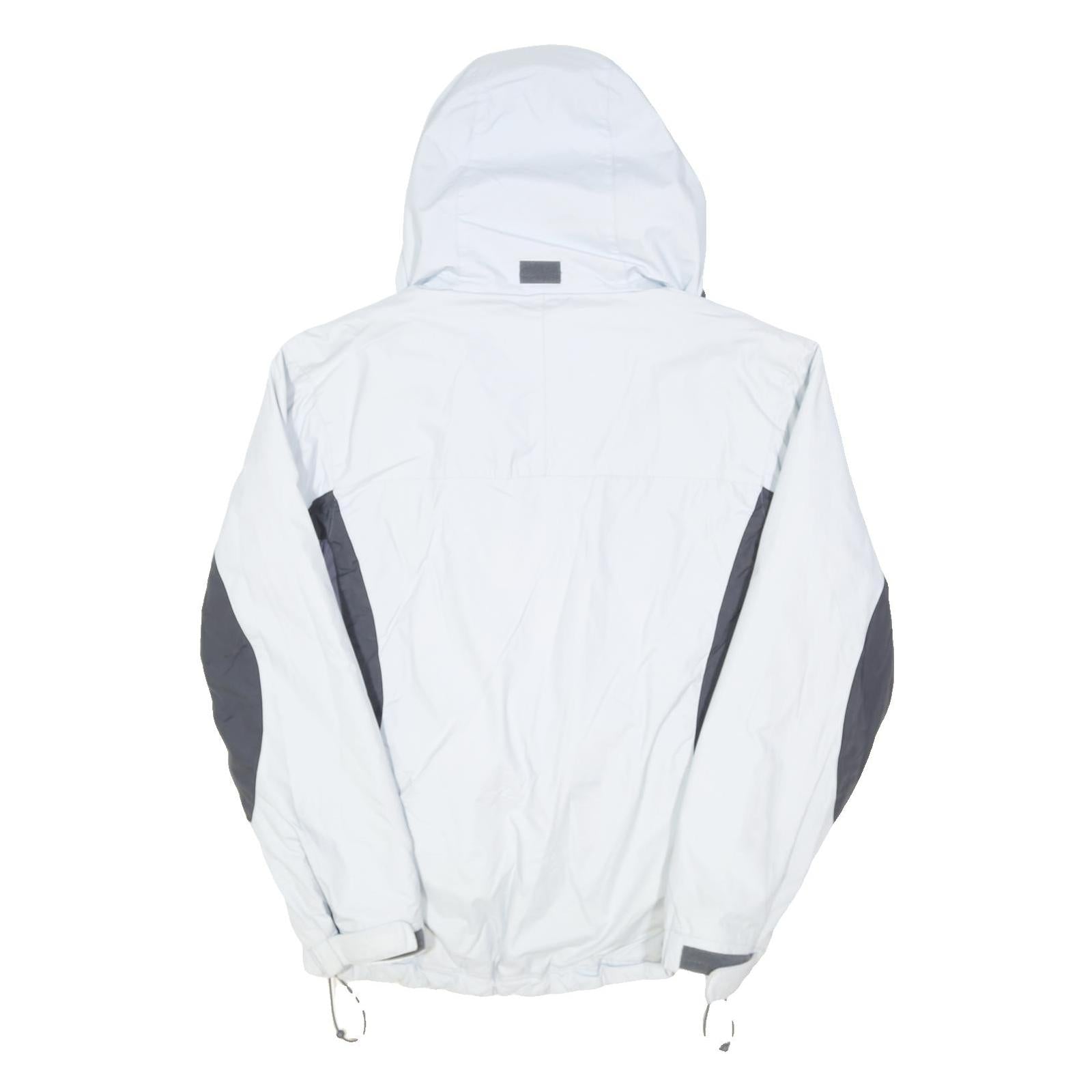 HELLY HANSEN Womens White & Grey Outdoor Jacket XS Polyester Blend Zip Hooded